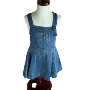 Tommy Hilfiger Girls Blue Jean Overall Dress 3T NWOT